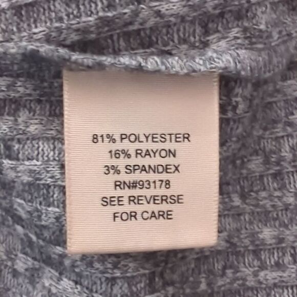 Philosophy Gray Ribbed Open Front Cardigan - Picture 6 of 7